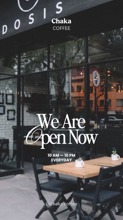 We Are Open Now