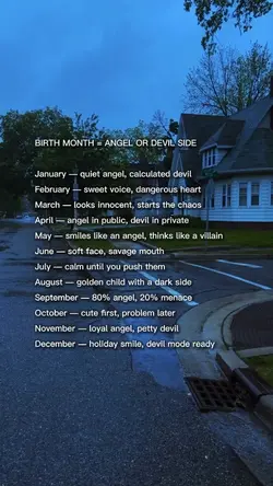 MONTH = ANGEL OR DEV