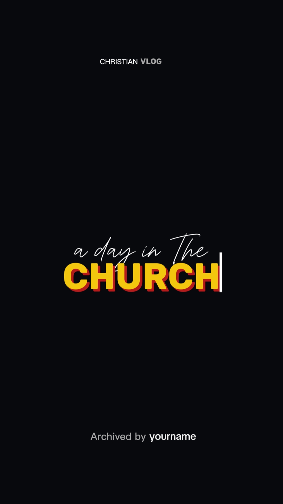 a day in the church 
