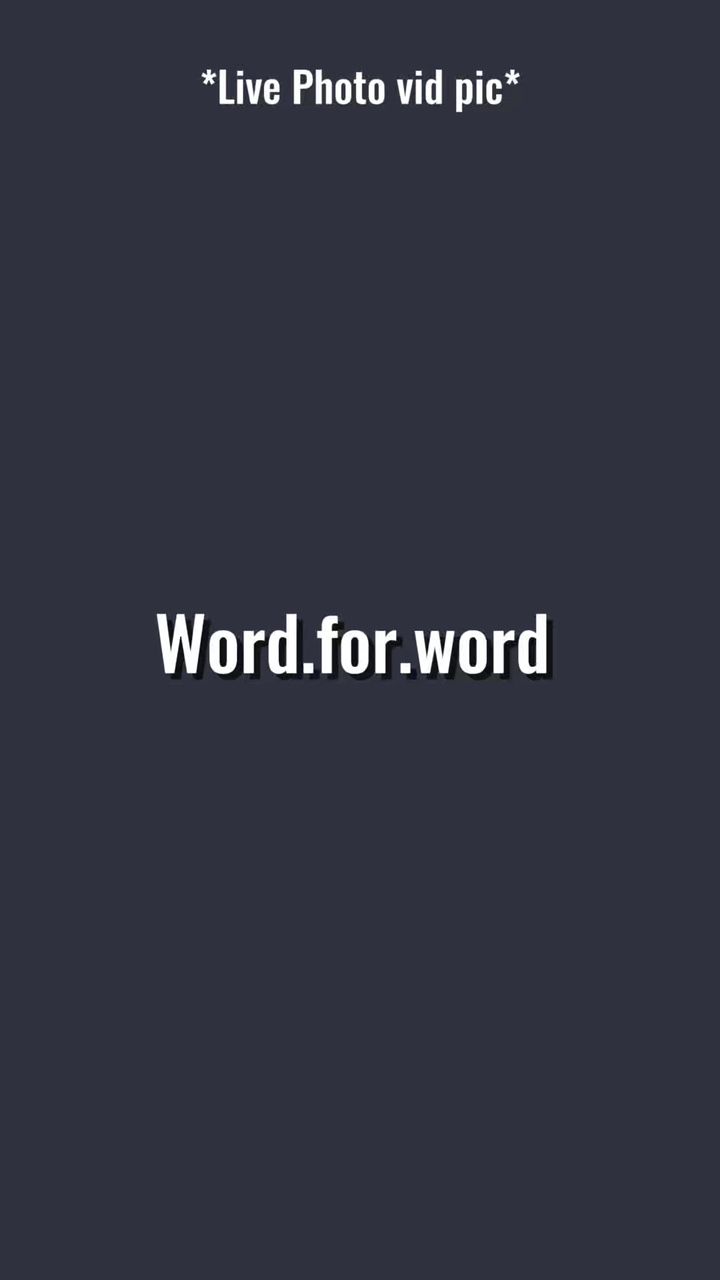 Word for word 