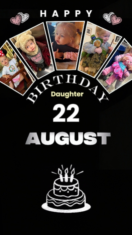 Hbd daughter 22 augu