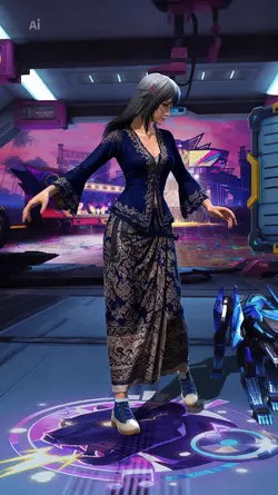 ff x kebaya biru tua