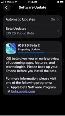 IOS 26 beta 2