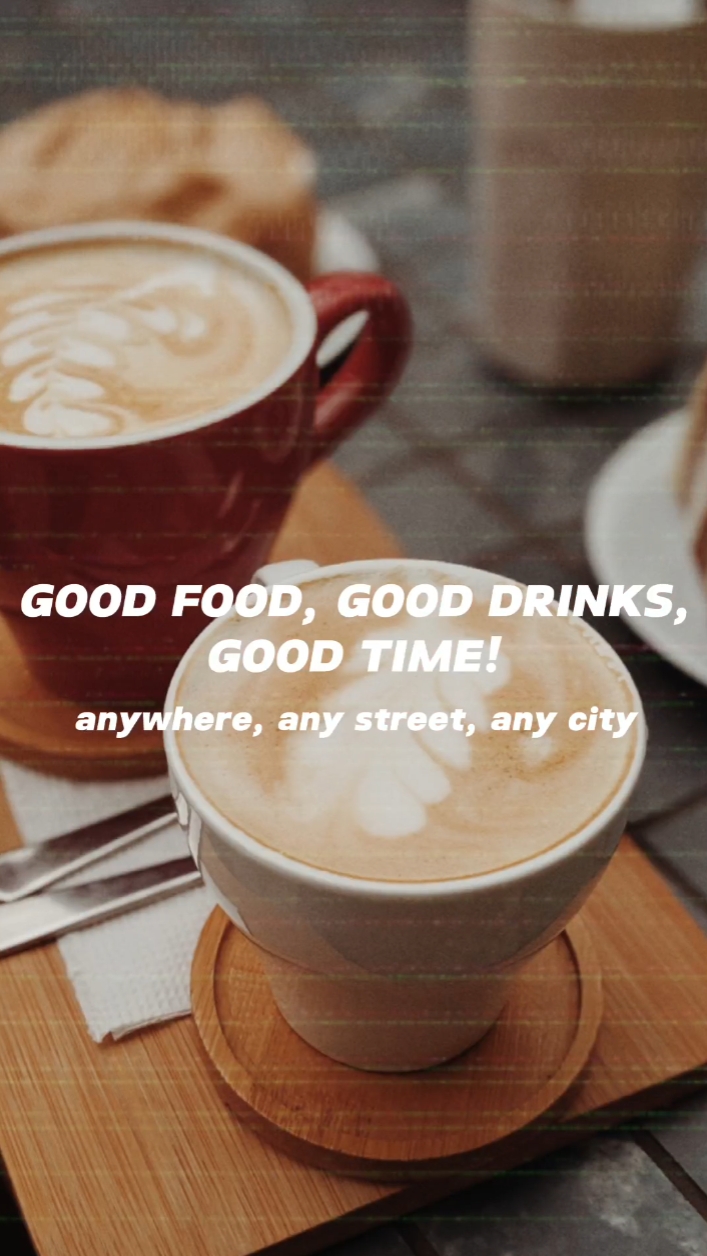 Affichage du produit du plat de petit-déjeuner Glitch Text to Speech Style TikTok