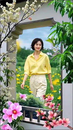 Among the flowers