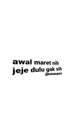 Awal Maret Nih