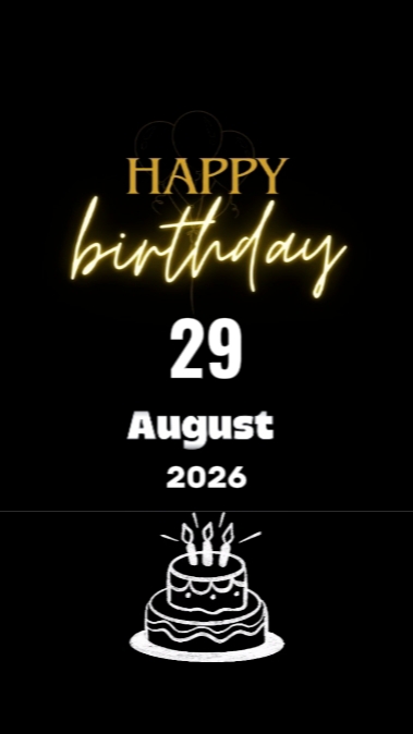HBD 29 AGUSTUS 2026