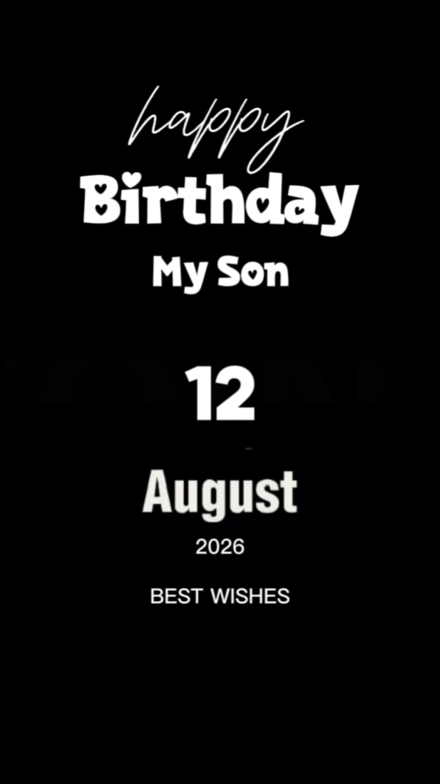 HBD Anakku 12 Agustus