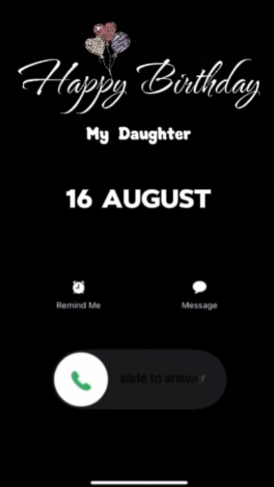 HBD Daughter 16 Aug