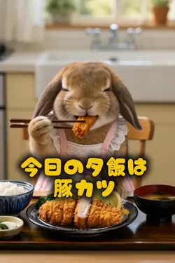 今日の夕飯は豚カツ