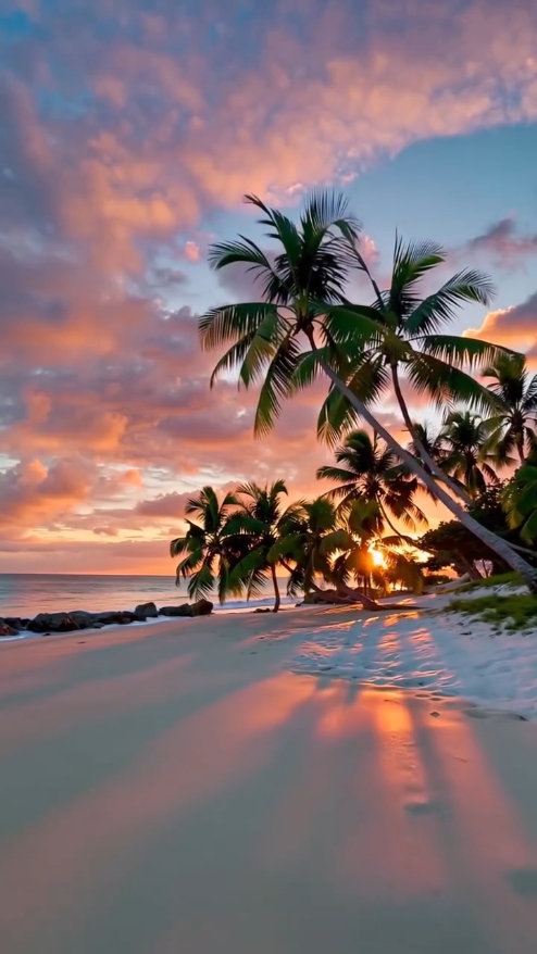 Hermosa puesta de sol 