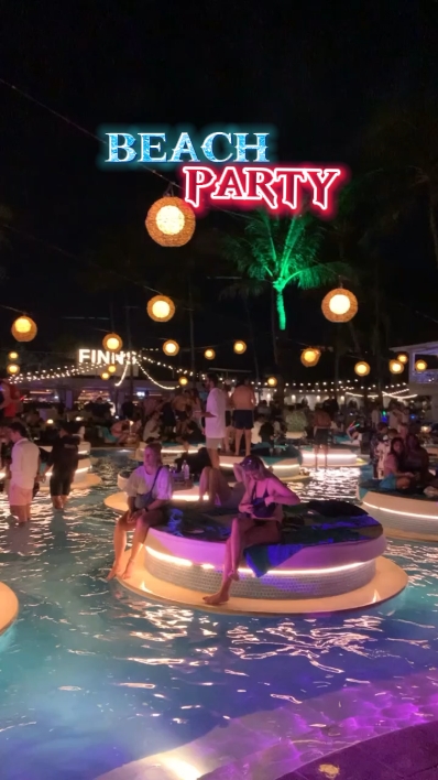 fête sur la plage 