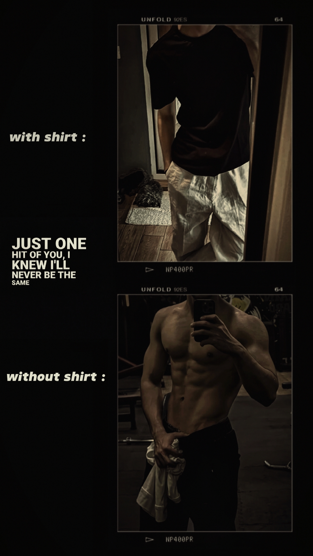 Com sem camisa 