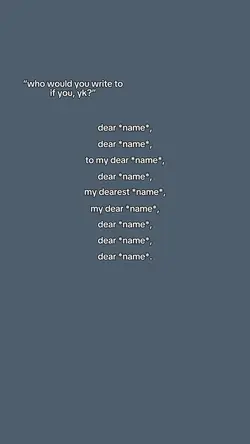 my dear.