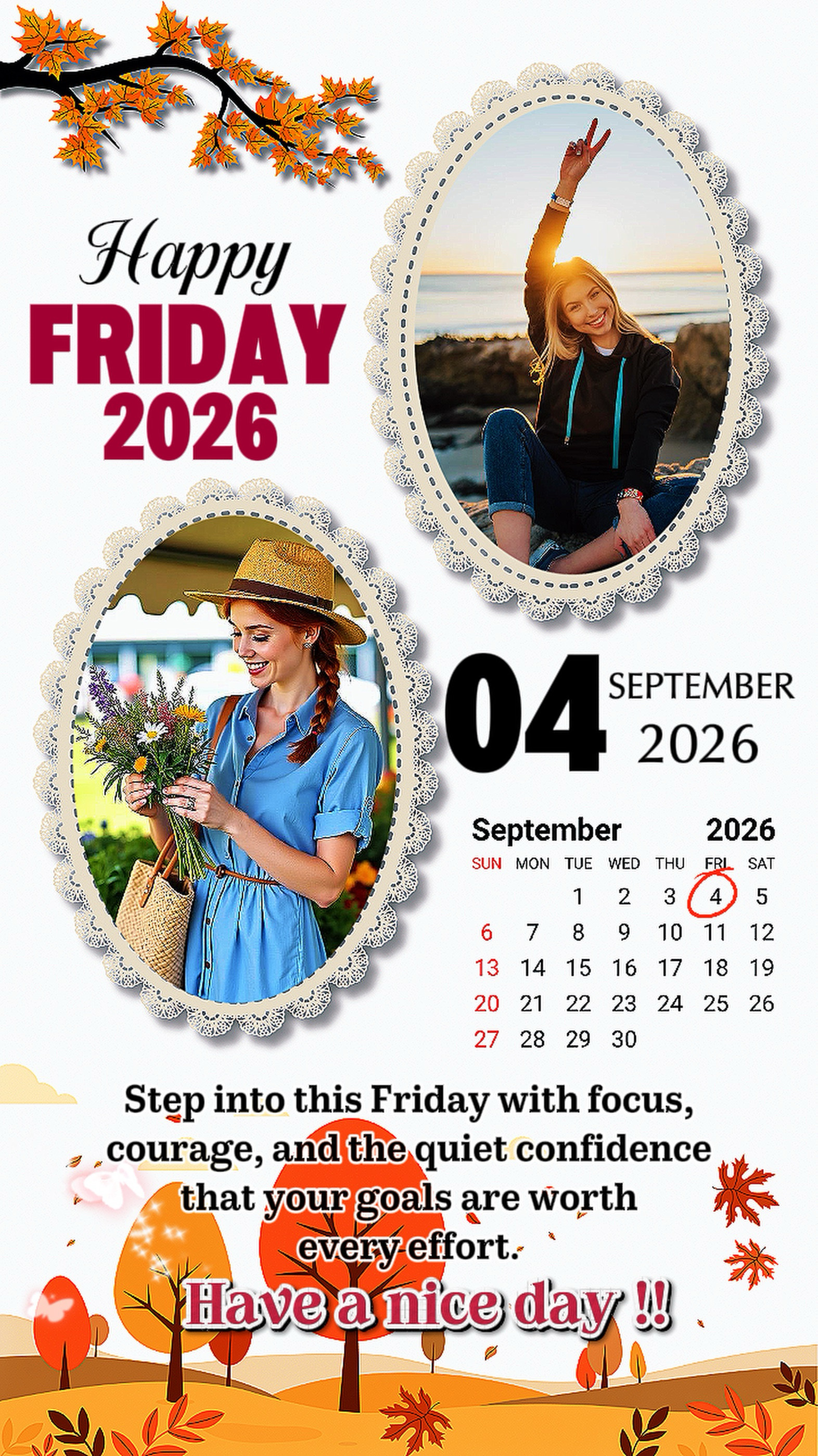 Friday 4 Sept 2026