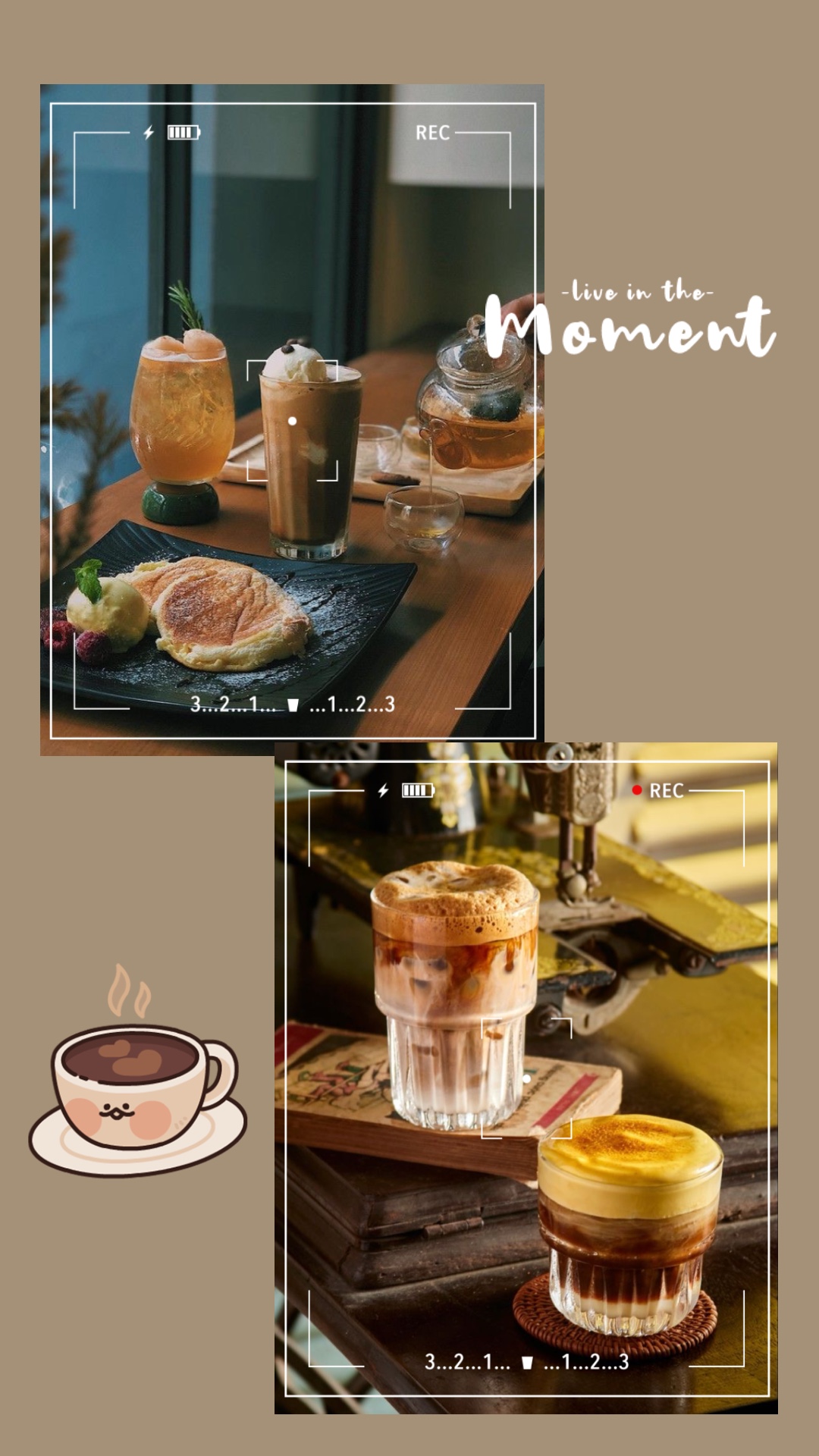 2 ảnh đi cà phê