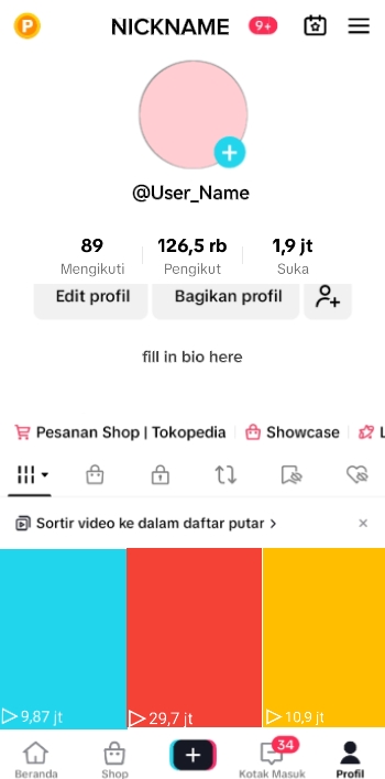 Akun falso tik tok 