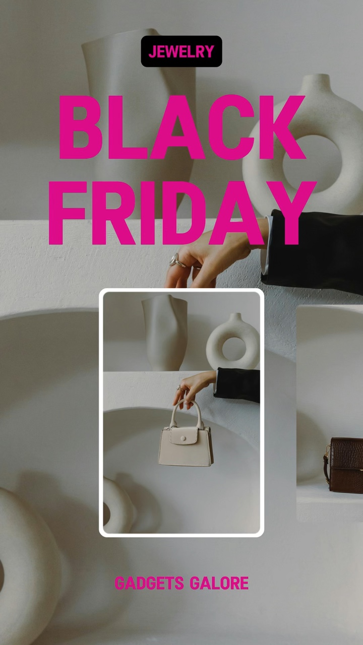Modelo de moda minimalista de sexta-feira negra