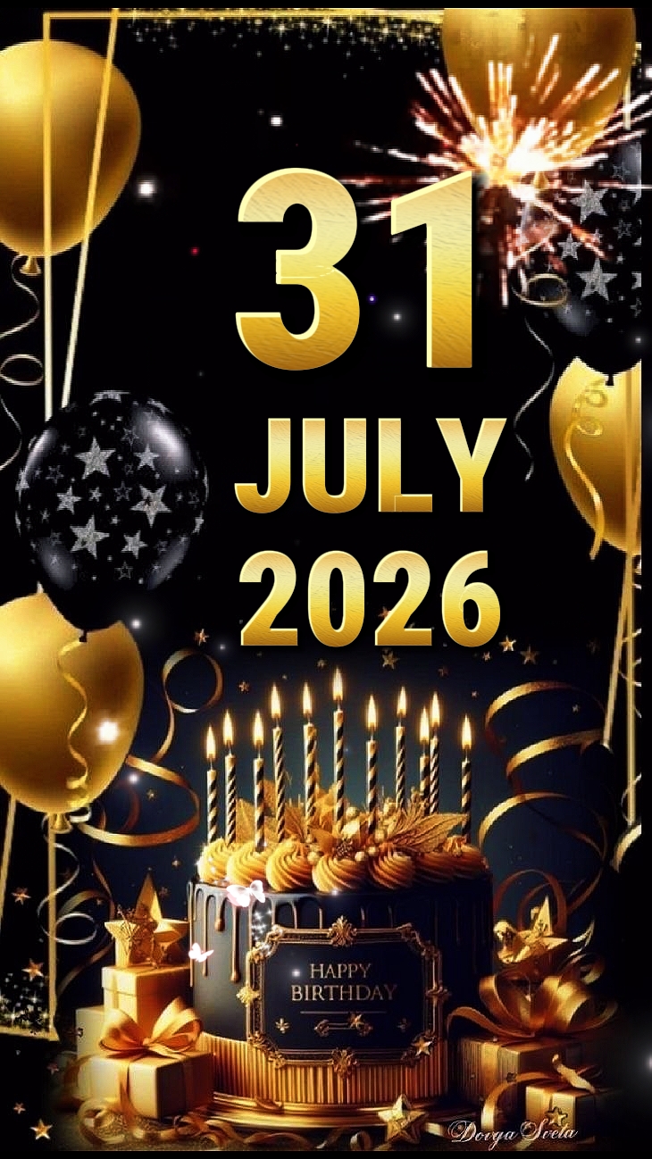 HBD 31 de julho de 2026