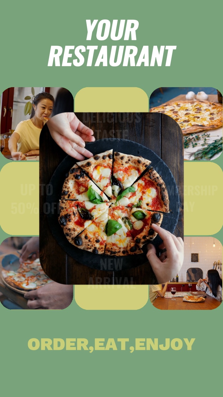Promo ng Green Cream na Mapaglarong Restaurant