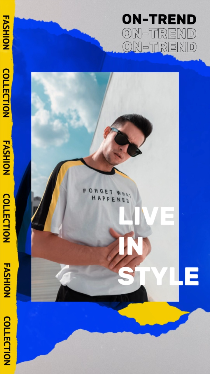 Exhibición de productos de ropa de moda