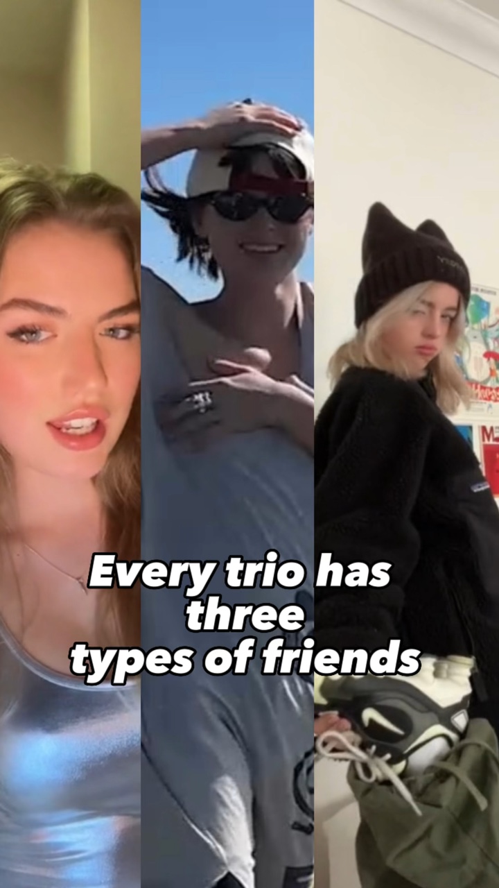 trio teman menunjukkan