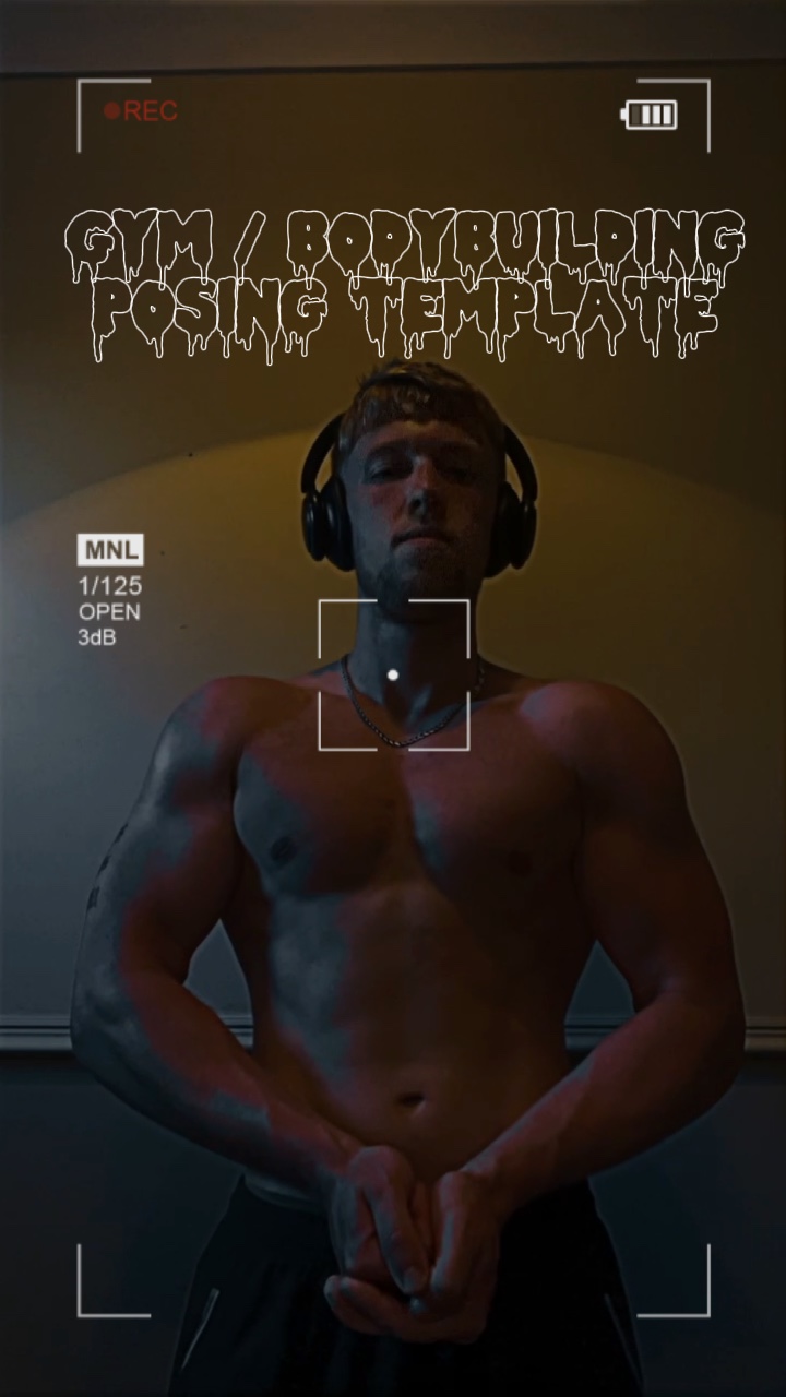 Gym posing template 