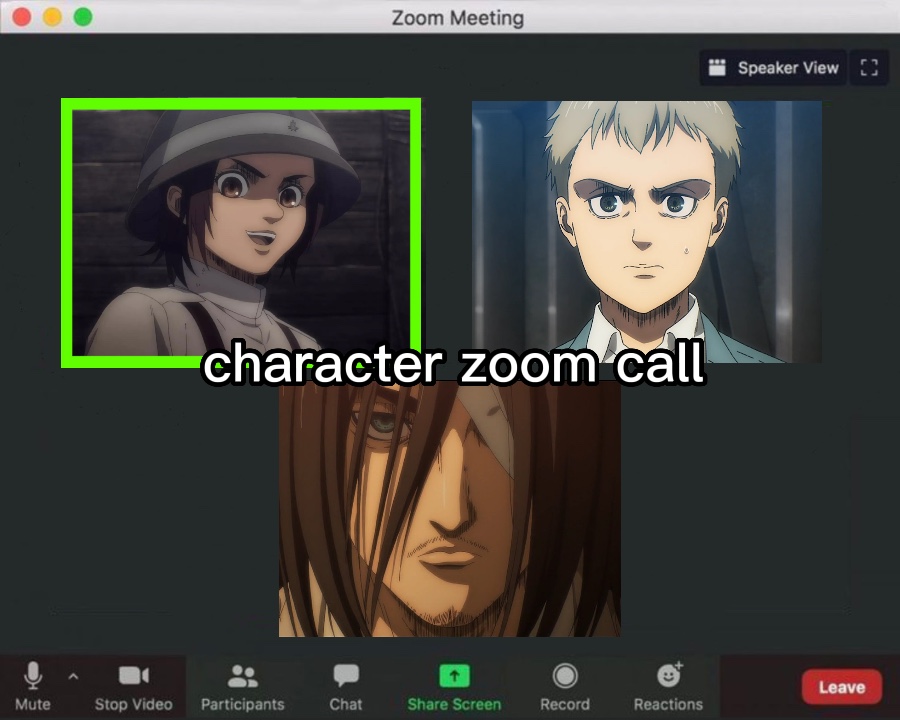character zoom call