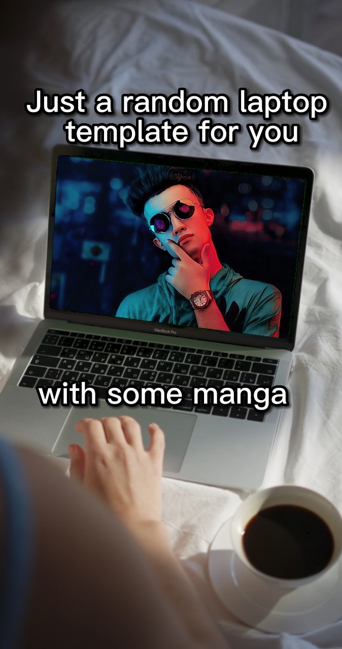 Laptop and Manga