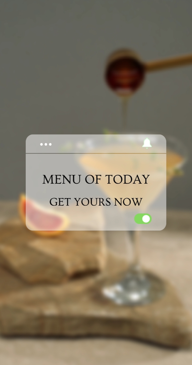 Minimalist Yemek Ekranı