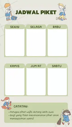 Jadwal piket ber 4
