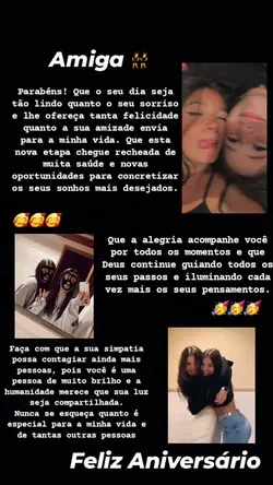 ANIVERSÁRIO DA AMIGA