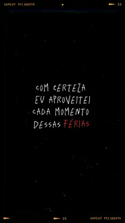 AH, AS FERIAS....