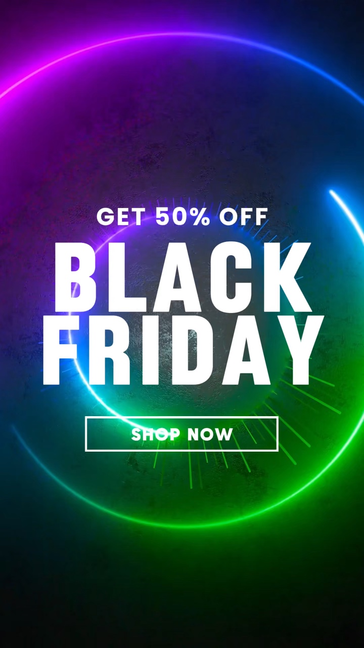 Promoción de la actividad del Black Friday Carteles dinámicos de color negro Estilo genial 