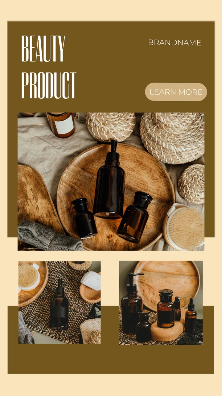 Plantilla de guía de cuidado de la piel de la industria de belleza minimalista para TikTok
