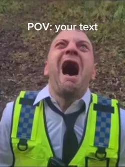 Cop screaming