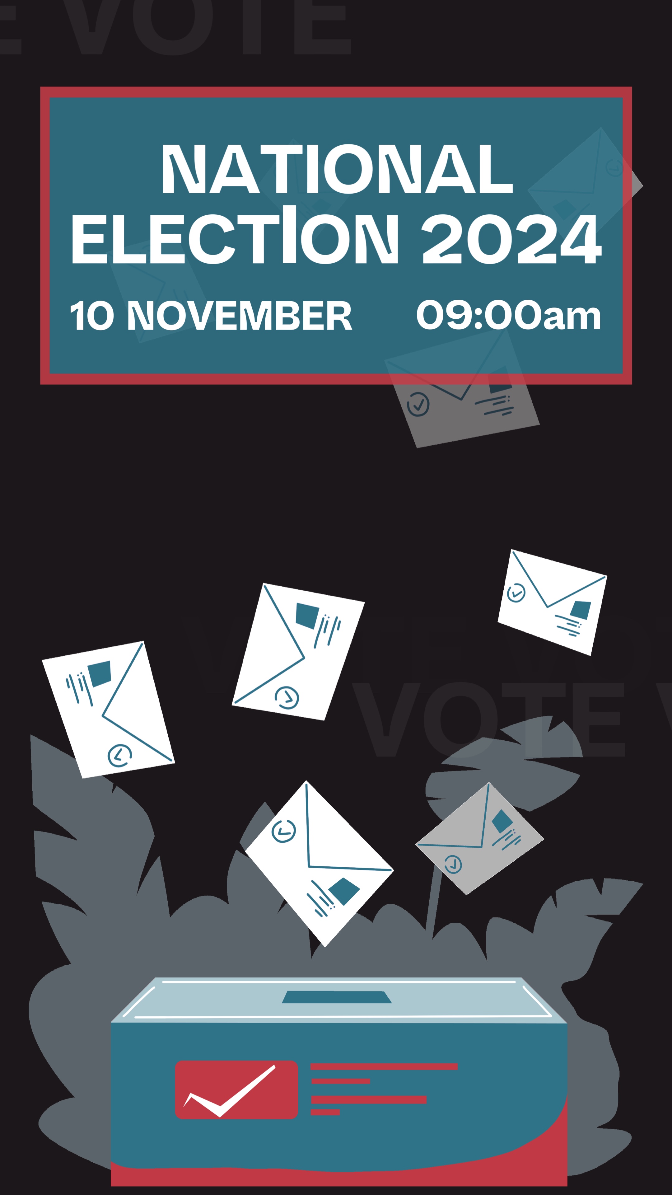 Plantilla de promoción electoral de voto de estilo empresarial