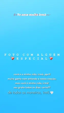 te amo muito, irmã