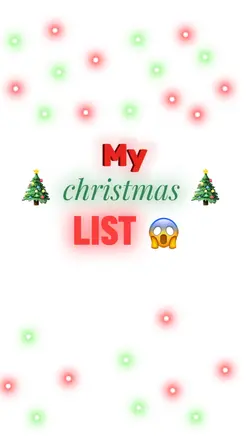 christmas list ๐๐๏ธ
