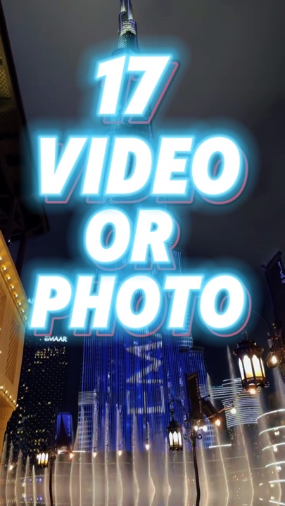 17 vídeo ou foto 