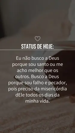 Status de hoje 