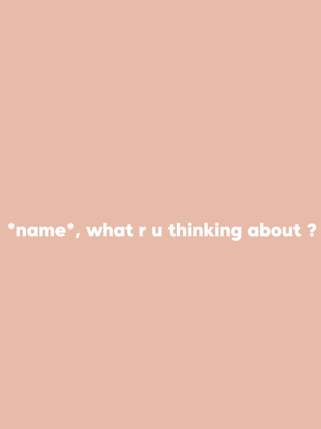 What’s on ur mind 