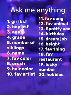 Ask me anything 