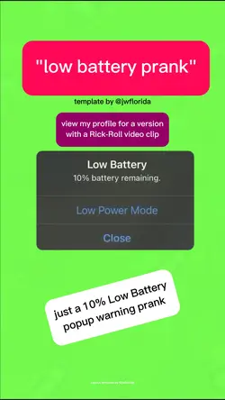 low battery prank