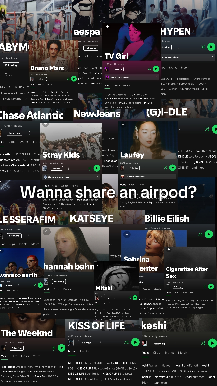Quer compartilhar airpods?