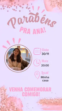 Convite aniversário