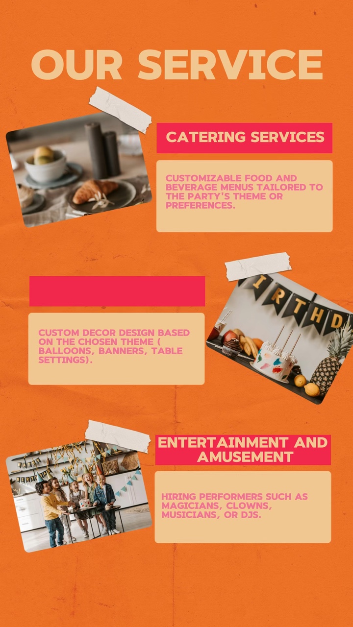 Ang Lugar ng Kaarawan ng Estilo ng Orange ay Nagbibigay ng Mga Pang-promosyong Template