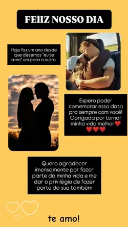 1 ano de namoro