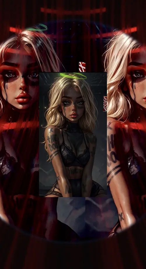 Red lines effect 💋
