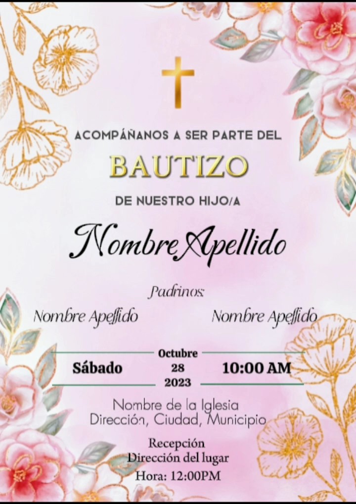 Bautizo rosa
